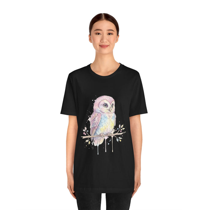 Watercolor Pastel Owl Tee — Dreamy Calming Owl T-Shirt